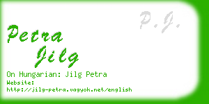 petra jilg business card